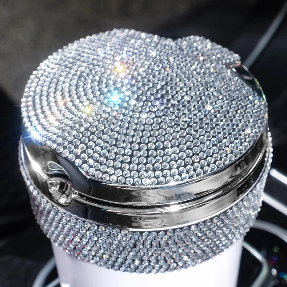 Pretty Icy Car Ashtray With LED Light