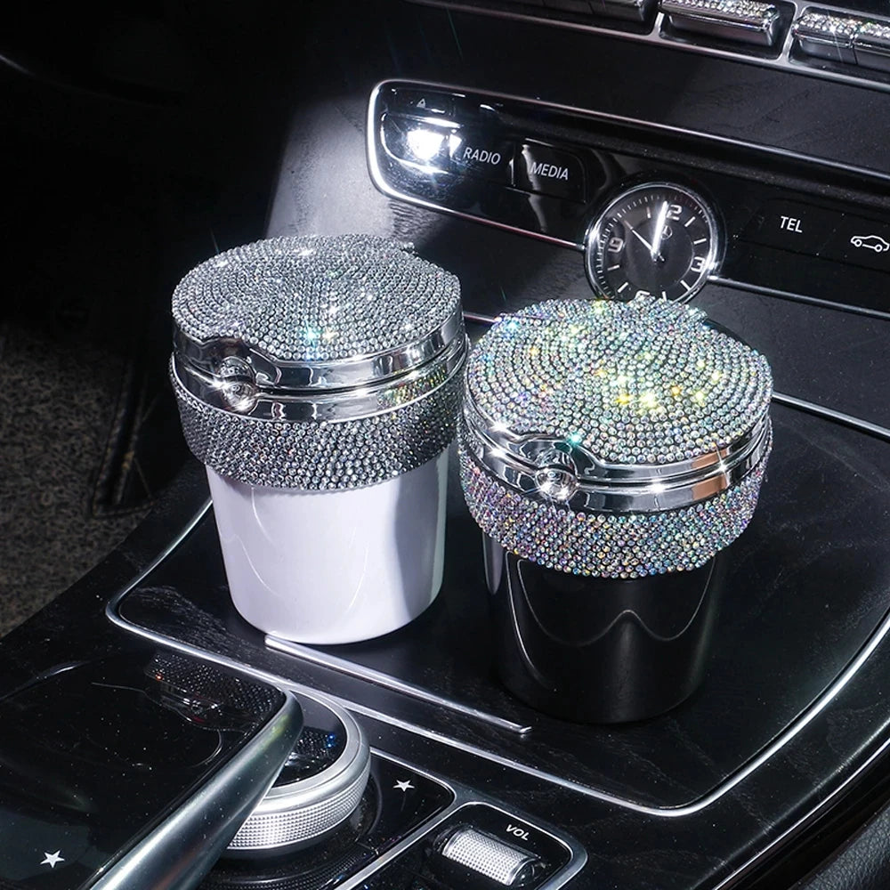 Pretty Icy Car Ashtray With LED Light